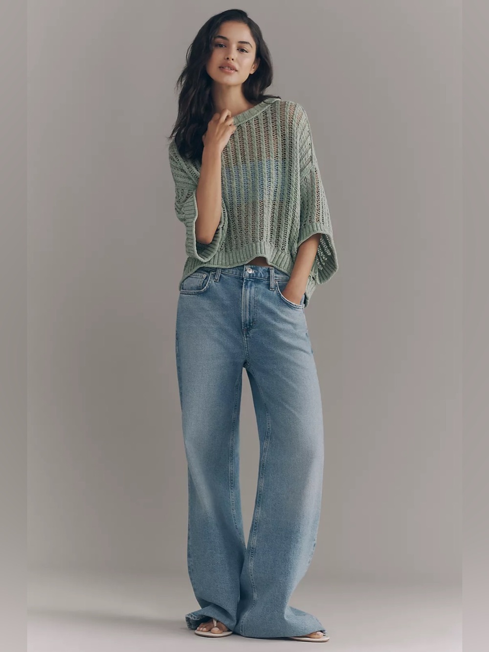 NWT AG Billie Low-Slung Vintage Straight-Leg Jeans Sierra Meadow
